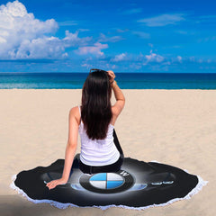 Couverture Plage Ronde Calandre BMW