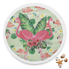Couverture De Plage Flamant Rose Plage Beach Blanket Custom Made