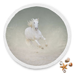 Cheval Cheval Blanc Couverture De Plage Couverture Plage Couverture Ronde Beach Blanket Custom Made