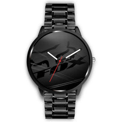 Mens 40Mm / Metal Link Fox Racing Les Montres Fantaisies Montre Black Fox Montre Aiguille Fantaisie Montre Bague Fantaisie Watch Custom Made
