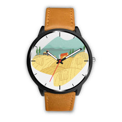 Mens 40Mm / Brown Amour Dans Le Pré Ferme Fermier Les Montres Fantaisies Montre Aiguille Fantaisie Watch Custom Made