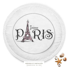 Couverture Plage Couverture Plage Ronde Couverture Ronde Jaime Paris Paris Beach Blanket Custom Made