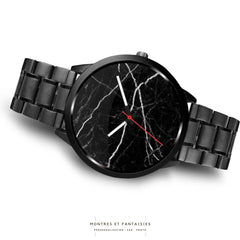 Montre Minimalist Black Marble