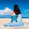 Image of Couverture De Plage Ronde Tortue Tortue Tropical Tropical Turtle Beach Blanket Custom Made