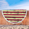 Image of American Flag Couverture De Plage Ronde Drapeau Americain Beach Blanket Custom Made