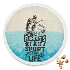 Couverture De Plage Ronde Fishing Life Pecheur Beach Blanket Custom Made