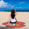 Image of Chien Couverture De Plage Ronde I Love Dogs Beach Blanket Custom Made