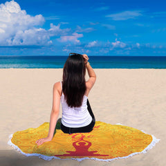 Couverture de plage ronde Tendance Yoga