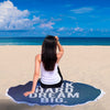 Image of Couverture Plage Couverture Plage Ronde Couverture Ronde Dream Big Serviette Plage Beach Blanket Custom Made