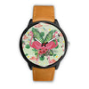 Image of Mens 40Mm / Brown Animaux Flamant Rose Girly Les Montres Fantaisies Montre Watch Custom Made