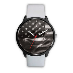 Mens 40Mm / White Americain Amerique Ameriue Drapeaux Les Montres Fantaisies Watch Custom Made