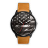 Image of Mens 40Mm / Brown Americain Amerique Ameriue Drapeaux Les Montres Fantaisies Watch Custom Made