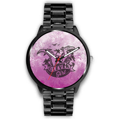 Mens 40Mm / Metal Link Clerver Girl Dinosaure Girly Les Montres Fantaisies Montre Watch Custom Made