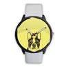 Image of Mens 40Mm / White Animaux Bouledogue Chien Les Montres Fantaisies Montre Watch Custom Made