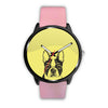 Image of Mens 40Mm / Pink Animaux Bouledogue Chien Les Montres Fantaisies Montre Watch Custom Made