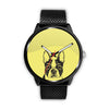 Image of Mens 40Mm / Metal Mesh Animaux Bouledogue Chien Les Montres Fantaisies Montre Watch Custom Made