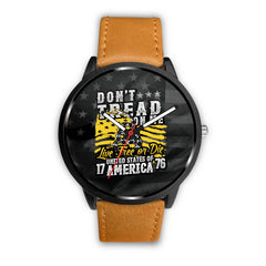 Mens 40Mm / Brown 1776 America Les Montres Fantaisies Lifestyle Live Free Or Die Watch Custom Made