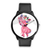 Image of Mens 40Mm / Black Animaux Fleur Girly Les Montres Fantaisies Licorne Watch Custom Made