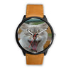 Image of Mens 40Mm / Brown Animaux Chat Les Montres Fantaisies Montre Montre Aiguille Fantaisie Watch Custom Made