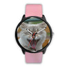 Image of Mens 40Mm / Pink Animaux Chat Les Montres Fantaisies Montre Montre Aiguille Fantaisie Watch Custom Made