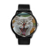 Image of Mens 40Mm / Metal Mesh Animaux Chat Les Montres Fantaisies Montre Montre Aiguille Fantaisie Watch Custom Made