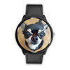 Image of Mens 40Mm / Black Animaux Chien Chihuahua Les Montres Fantaisies Montre Watch Custom Made