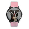 Image of Mens 40Mm / Pink American Staff Chien Les Montres Fantaisies Montre Montre Aiguille Fantaisie Watch Custom Made