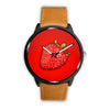 Image of Mens 40Mm / Brown Fashion Fraise Fruit Girly Les Montres Fantaisies Watch Custom Made