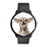 Image of Mens 40Mm / Black Animaux Chien Chihuahua Fun Les Montres Fantaisies Watch Custom Made