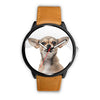 Image of Mens 40Mm / Brown Animaux Chien Chihuahua Fun Les Montres Fantaisies Watch Custom Made