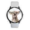 Image of Mens 40Mm / White Animaux Chien Chihuahua Fun Les Montres Fantaisies Watch Custom Made