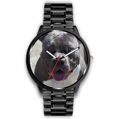 Mens 40Mm / Metal Link Animaux Chien Les Montres Fantaisies Montre Montre Aiguille Fantaisie Watch Custom Made