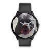 Image of Mens 40Mm / Black Animaux Chien Les Montres Fantaisies Montre Montre Aiguille Fantaisie Watch Custom Made