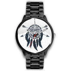 Mens 40Mm / Metal Link Au Bout Des Rêves Dont Stop Dream Dreamcatcher Les Montres Fantaisies Lifestyle Watch Custom Made