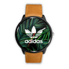 Image of Mens 40Mm / Brown Adidas Les Montres Fantaisies Montre Feuille Bambou Montre Adidas Montre Aiguille Fantaisie Watch Custom Made