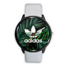 Image of Mens 40Mm / White Adidas Les Montres Fantaisies Montre Feuille Bambou Montre Adidas Montre Aiguille Fantaisie Watch Custom Made