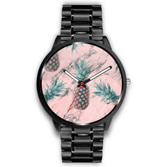 Mens 40Mm / Metal Link Ananas Les Montres Fantaisies Marble Marble Watches Marbre Watch Custom Made