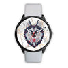 Image of Mens 40Mm / White Animaux Chien Husky Les Montres Fantaisies Marbre Watch Custom Made