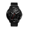 Image of Mens 40Mm / Metal Mesh Black Marble Les Montres Fantaisies Marbre Noire Montre Black Marble Montre Aiguille Fantaisie Watch Custom Made