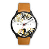 Image of Mens 40Mm / Brown Fashion Golden Marble Les Montres Fantaisies Montre Golden Marble Montre Aiguille Fantaisie Watch Custom Made