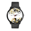 Image of Mens 40Mm / Black Fashion Golden Marble Les Montres Fantaisies Montre Golden Marble Montre Aiguille Fantaisie Watch Custom Made