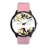 Image of Mens 40Mm / Pink Fashion Golden Marble Les Montres Fantaisies Montre Golden Marble Montre Aiguille Fantaisie Watch Custom Made