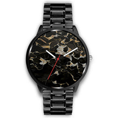 Mens 40Mm / Metal Link Camo Camouflage Fashion Les Montres Fantaisies Marble Watch Custom Made