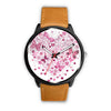 Image of Mens 40Mm / Brown Fashion Girly Les Montres Fantaisies Montre Coeur En Papillon Montre Aiguille Fantaisie Watch Custom Made