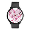 Image of Mens 40Mm / Black Fashion Girly Les Montres Fantaisies Montre Coeur En Papillon Montre Aiguille Fantaisie Watch Custom Made