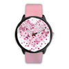 Image of Mens 40Mm / Pink Fashion Girly Les Montres Fantaisies Montre Coeur En Papillon Montre Aiguille Fantaisie Watch Custom Made