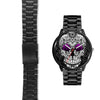 Image of Girly Les Montres Fantaisies Montre Rose Skulls Black Montre Aiguille Fantaisie Montre Bague Fantaisie Watch Custom Made