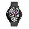 Image of Mens 40Mm / Black Girly Les Montres Fantaisies Montre Rose Skulls Black Montre Aiguille Fantaisie Montre Bague Fantaisie Watch Custom Made