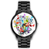 Image of Mens 40Mm / Metal Link Jaime La Musique Les Montres Fantaisies Montre Music Lovers Montre Aiguille Fantaisie Montre Bague Fantaisie Watch