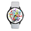 Image of Mens 40Mm / White Jaime La Musique Les Montres Fantaisies Montre Music Lovers Montre Aiguille Fantaisie Montre Bague Fantaisie Watch Custom